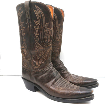1883 by Lucchese Savannah Cowboy Boots Dark Brown Leather Size 11