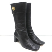 Coach Onnette Turn Lock Boots Black Leather Size 6
