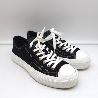 Givenchy City Low Top Sneakers Black Canvas Size 38.5