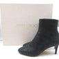 Jimmy Choo Duke 65 Ankle Boots Black Snake-Embossed Leather Size 37
