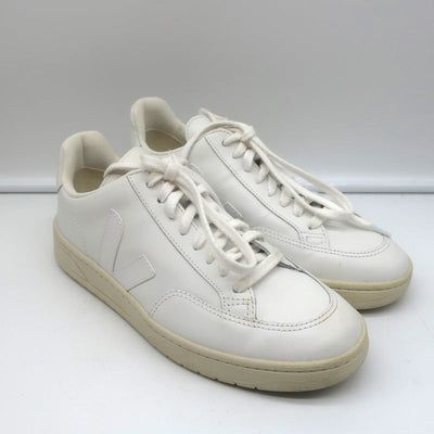Veja V-12 Low Top Sneakers Extra White Leather Size 40 US 9