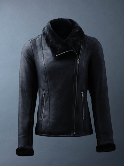 Women's Aviator Sheepskin Shearling Jacket