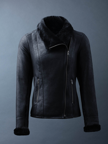 Women's Aviator Sheepskin Shearling Jacket