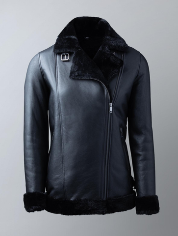 Women's Sheepskin Shearling Leather Jacket